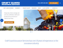 Tablet Screenshot of craftguardinsurance.com